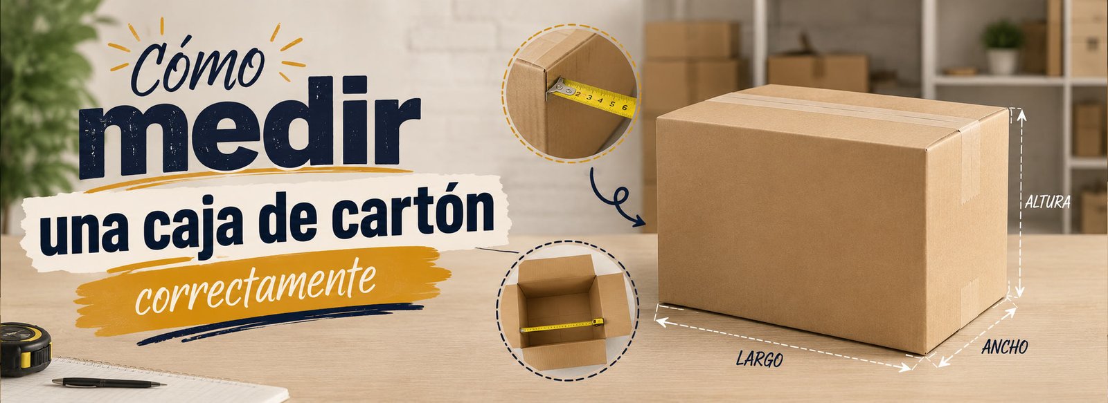 como medir una caja