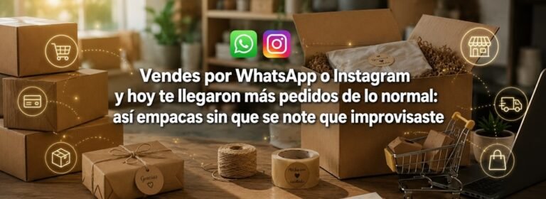 Vendes por WhatsApp o Instagram y hoy te llegaron más pedidos de lo normal: así empacas sin que se note que improvisaste